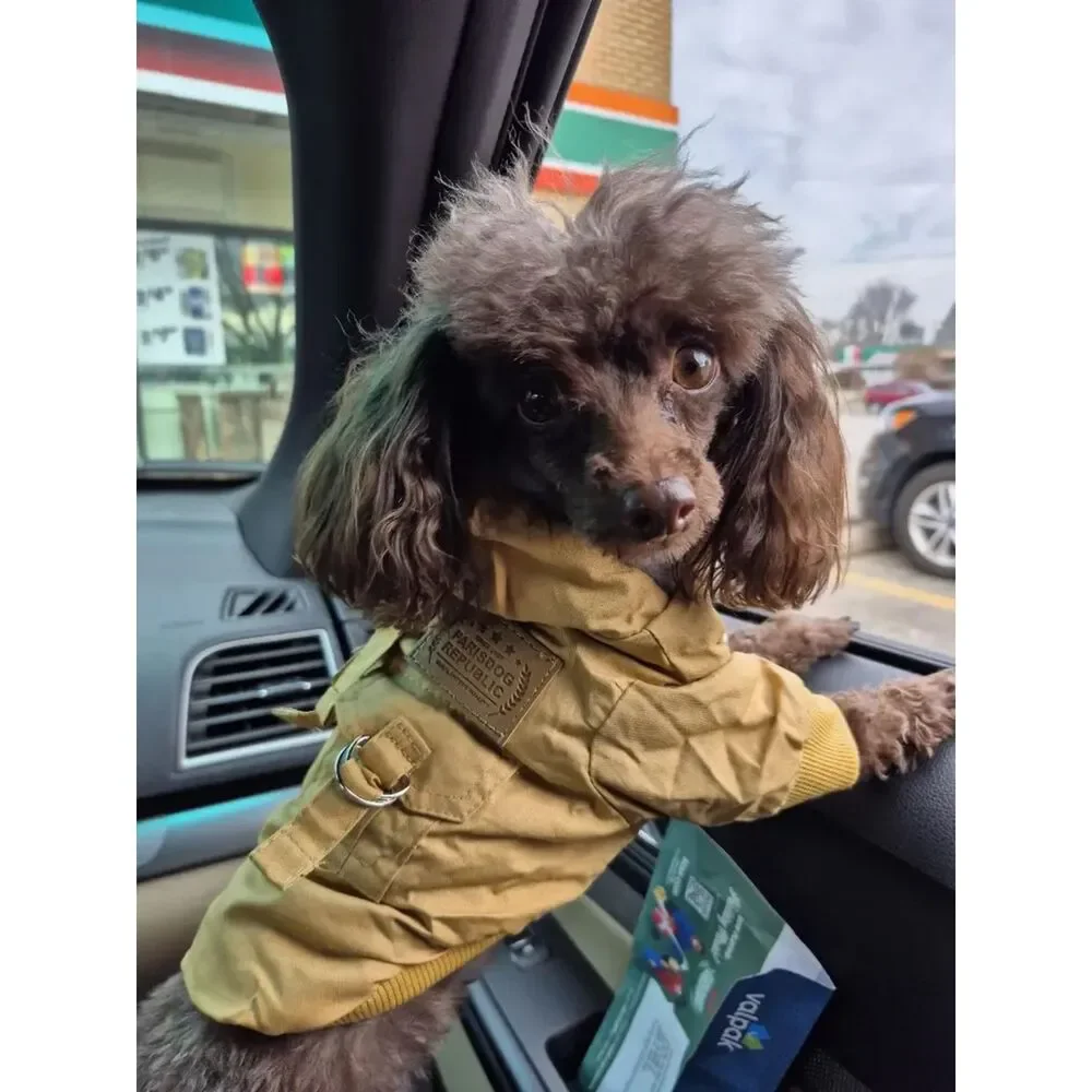 NEW ADORABLE Doggie Hiking Hooded Faux fur Lined Jacket Small dogs